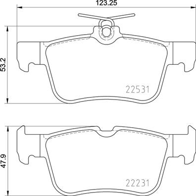 A.B.S. P 24 175 BREMBO Bremsbelagsatz, Scheibenbremse